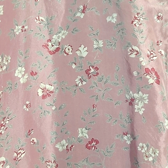 Vintage 90s Silk Exchange 100% Silk Floral Blush Pink Full Zip Jacket Womens  XL - Picture 12 of 17